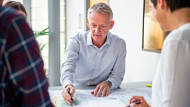 Mitarbeiter bei der Planung